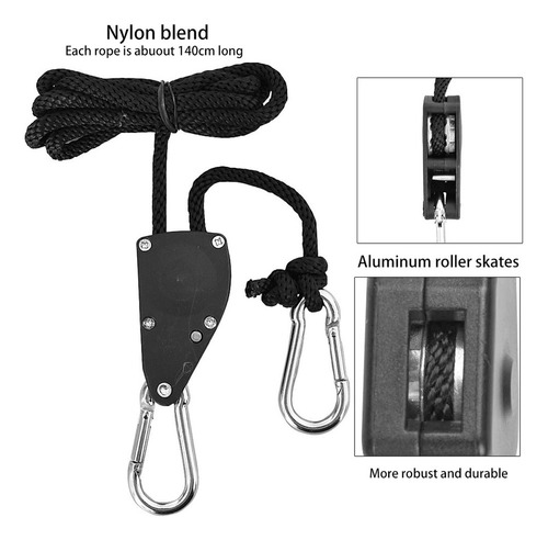 Colgador Ajustable Con Clip De Cuerda De Trinquete Pesado De