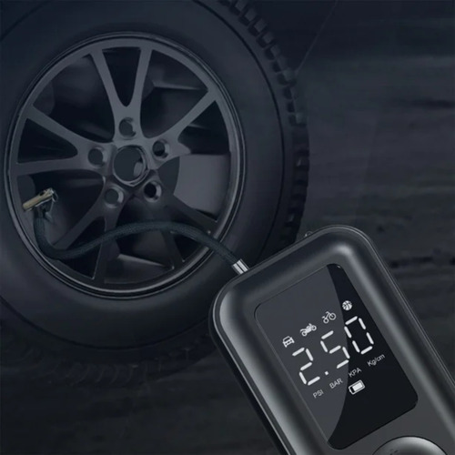 Inflador Eléctrico Portátil Recargable Auto Moto Bicicleta