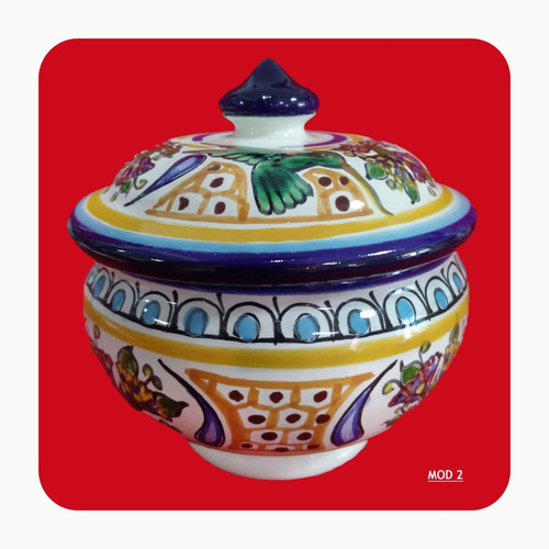 Imagen 6 de 10 de Set 3 Alhajeros De Talavera Poblana Acabado Fino Color Lhj