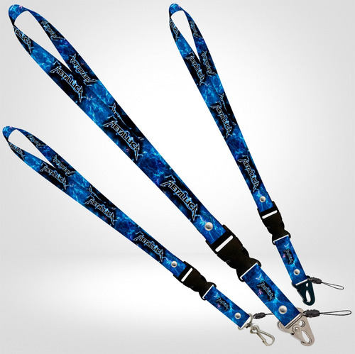 Lanyard, Cinta Porta Gafete Con Broche, Metallica