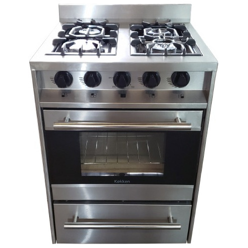 Imagen 1 de 4 de Cocina Semi Industrial Kokken 60 Fundicion Termostato 4 Horn