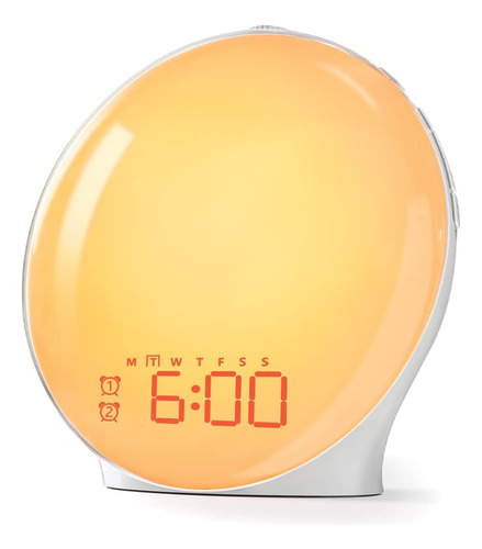 Momilla Reloj Despertador Sunrise Wg101, Alarma Dual, Simula