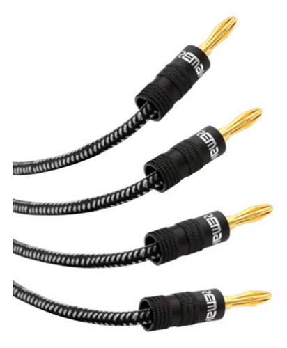 Original Dj 1m Doble Cable Banana Bañado Oro Original