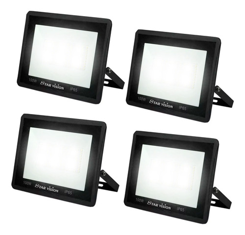 Pack X4 Reflector Led Blanco 100w Ip66 Bajo Consumo Potencia