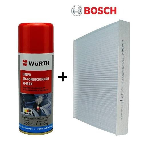 Imagem 1 de 6 de Filtro Ar Condicionado Bosch Onix + Higienizador Wurth
