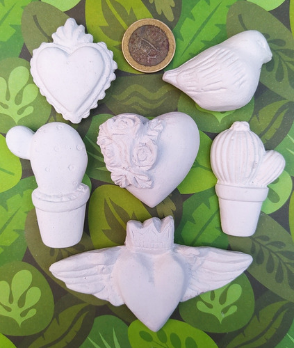 Imagen 2 de 6 de Pack De 6 Mini Figuras De Yeso Para Pintar