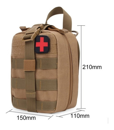 Imagen 2 de 10 de Mochila Táctica Para Botiquín Primeros Auxilios