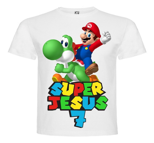 Polera Super Mario Bross Yoshi Personalizada Algodón 100%