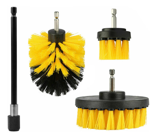 Kit De Brochas Para Taladros, 4 Piezas, Herramienta De Limpi