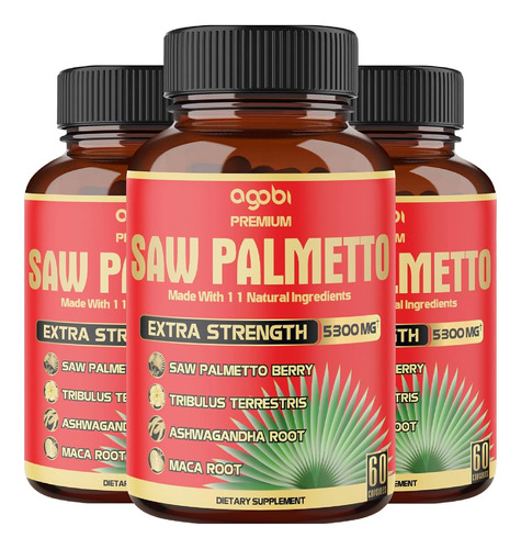 Saw Palmetto  5300mg X Cap Ashwagandha,turmeric Dura 2 Meses