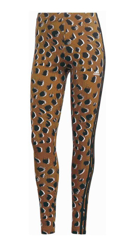 Calza Urbana Mujer Essentials 3 Tiras Animal Print Café