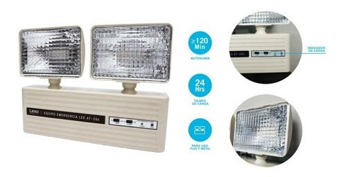 Lampara Emergencia 2 Focos 24 Led At-204 Lexo