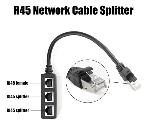 Divisor De Red Ethernet Lan / Extensor Rj45 1 A 3 Puertos