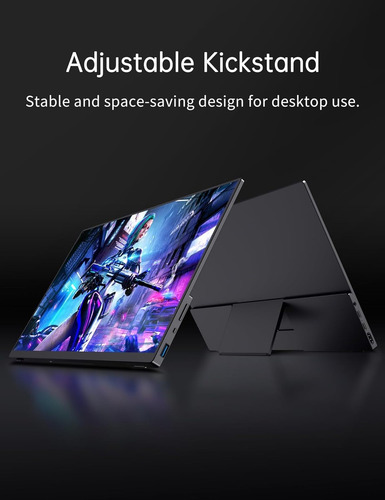 Monitor Portátil Para Juegos 2k 144 Hz, 16 Pulgadas, Qhd Hdr