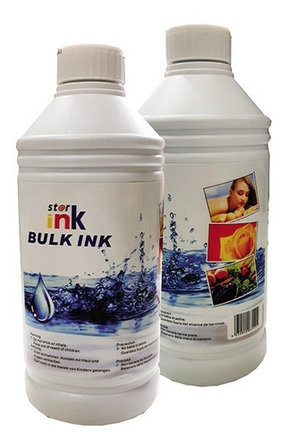 Tinta 1 Litro Dye P/ Recarga Hp Canon Lexmark Brother Epson