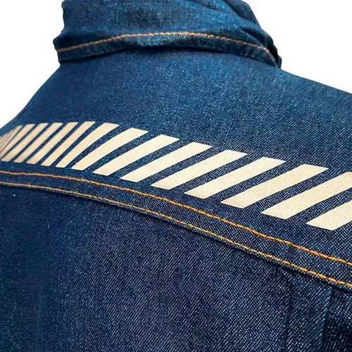 Camisola De Mezclilla Uso Rudo Con Reflejante