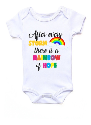 Pañalero Personalizado Bebé Arcoiris Rainbow Mameluco Body 