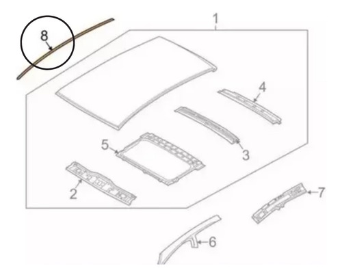 Platina Moldura Izquierda De Techo Aveo Lt Speed Original Gm