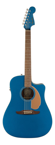 Guitarra Electroacústica Fender California Redondo Player para diestros belmont blue mate