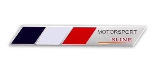Kit 02 Emblemas Adesivos Faixa Motorsport França Aço Inox 