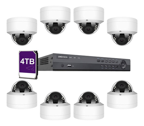 Sistema Camara Seguridad Comercial 4k Poe 16 Canal 8 Ip Mp 4