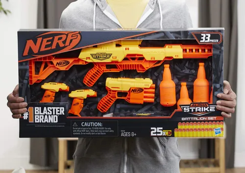 Set Nerf Alpha Strike Battalion Con 4 Lanzadores Y 4 Semiobj