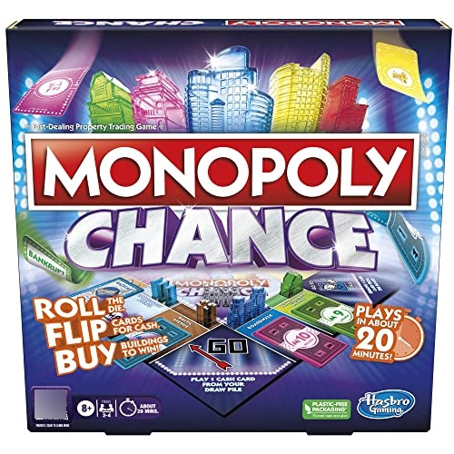 Hasbro Gaming Monopoly Chance Juego De Mesa Para Adultos Y N