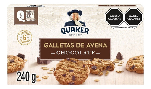 Galleta Avena Chocolate Quaker 240 G