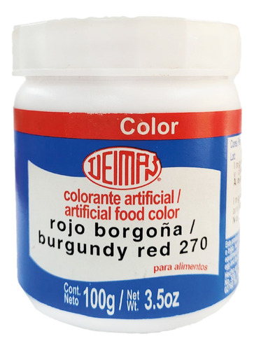 Colorante En Polvo Rojo Borgoña (270) 100gr