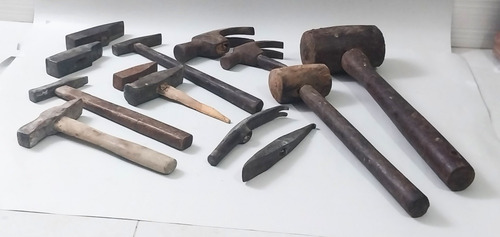 Coleção De Martelos Diversos De Marcenaria, Antigos 13 Unid (Usado)