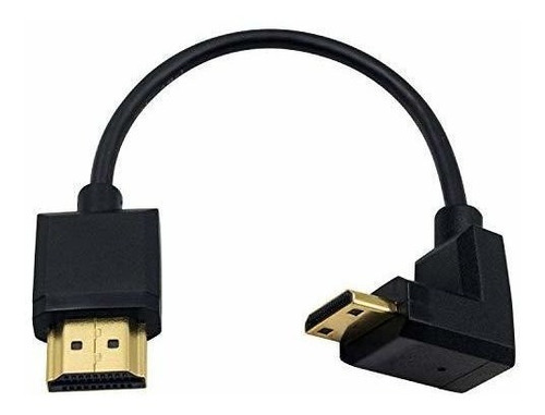 Cable Mini Hdmi 90 Grados A Hdmi, 0.15 Metros 4k Hdmi 2.0