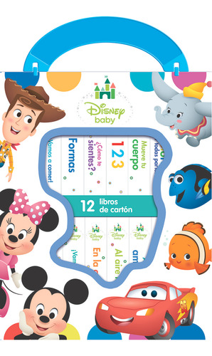 Disney Baby: Mi Primera Biblioteca - 12 Libros De Cartón - PI Kids