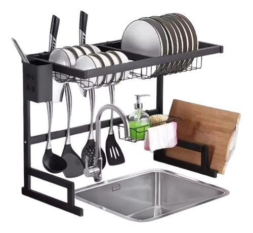 Seca Plato Acero Inoxidable 66cm Escurridor Vajilla 2 Pisos