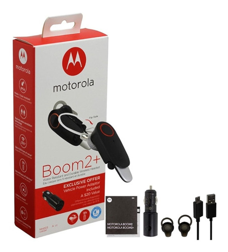 Manos Libres Motorola Boom 2+ Plus Bluetooth + Cargador