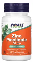 Comprar Picolinato de zinc 50 mg Picolinato de zinc de Now Foods, 60 cápsulas vegetales, sabor, sin sabor