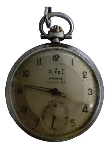 Relógio Antigo De Bolso Diese 15 Rubis Etanche Antichoc 102
