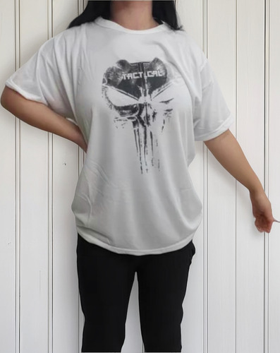 Playera Algodón Cuello Redondo Manga Corta Blanca