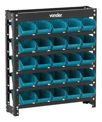 Comprar Estante Metálica Organizadora Com 25 Gavetas N°3 Azul Vonder no Mercado Livre