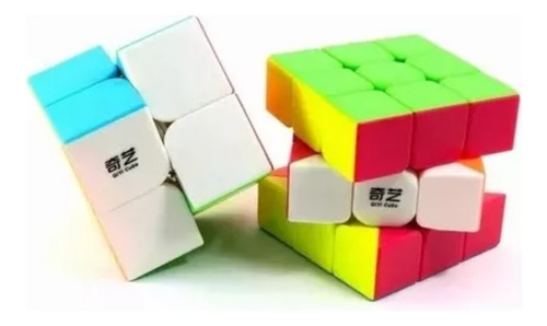 Pack 2 Cubos Tipo De Qiyi 2x2, 3x3 Cubo Magico