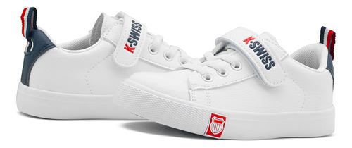 Tenis K-swiss Trinity Blanco Para Niño Estilo Casual 13-16