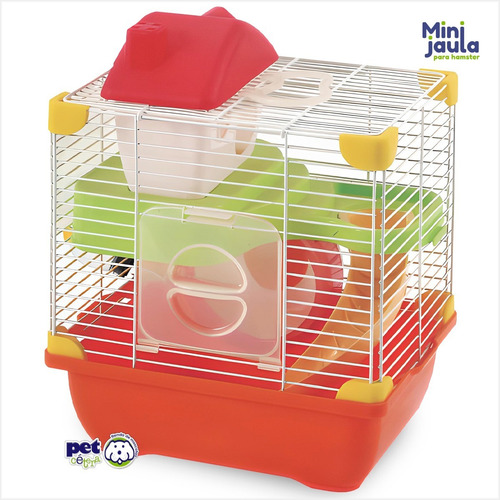Imagen 2 de 9 de Jaula Para Hamster | Casita Rueda Resbaladilla Bebedero | Mi