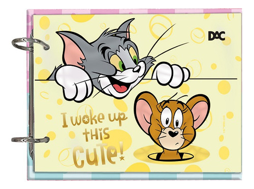 Caderno DAC Caderno Argolado 4507 80 folhas  listradas 1 assuntos unidade x 1 tom e jerry cor multicolorido