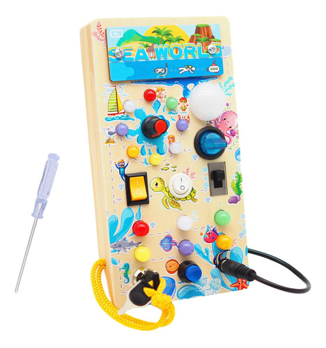 Tablero Ocupado Montessori, Juguete Sensorial Hecho A Mano,