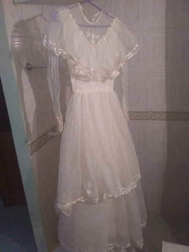 Precioso Vestido De Novia O De 15 Blanco Encaje. Perfecto!