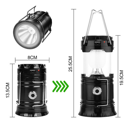 Ruiyue Luz De Camping, 6+1 Led Linterna Solar Linterna