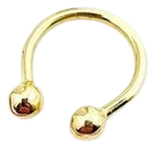 Piercing Ceja Oro 18k Unisex Tipo U Bolita A3