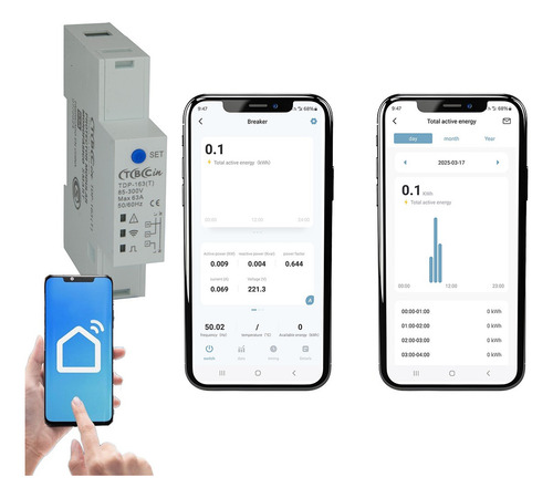 Protector De Tension Wifi 63a Monofásico 1 Modulo Tbcin