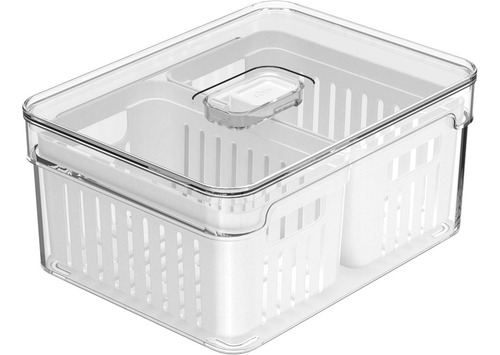 Pote Organizador Cesto Duplo 2,2l Frutas Legumes Geladeira