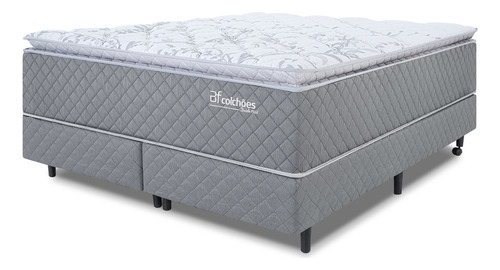 BF Colchões cama box Queen colchão molas ensacadas pillow top extra conforto 158cm e 198cm 