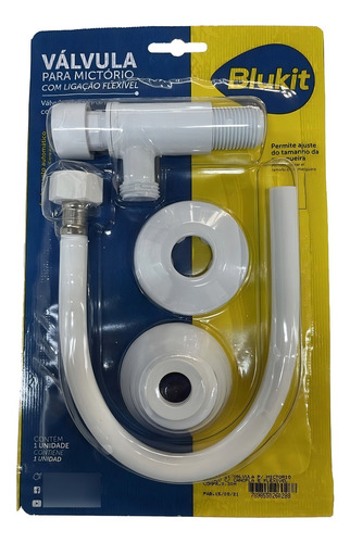 Válvula Mictório Ligação Flexível 30 Cm Automático Blukit